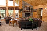 View from rental cabin near Pigeon Forge