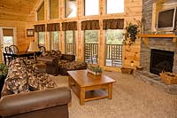 View from rental cabin near Pigeon Forge